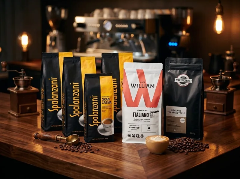 Cafés en grain torréfiés - Agga, Spallanzani, William, Torréfactorie